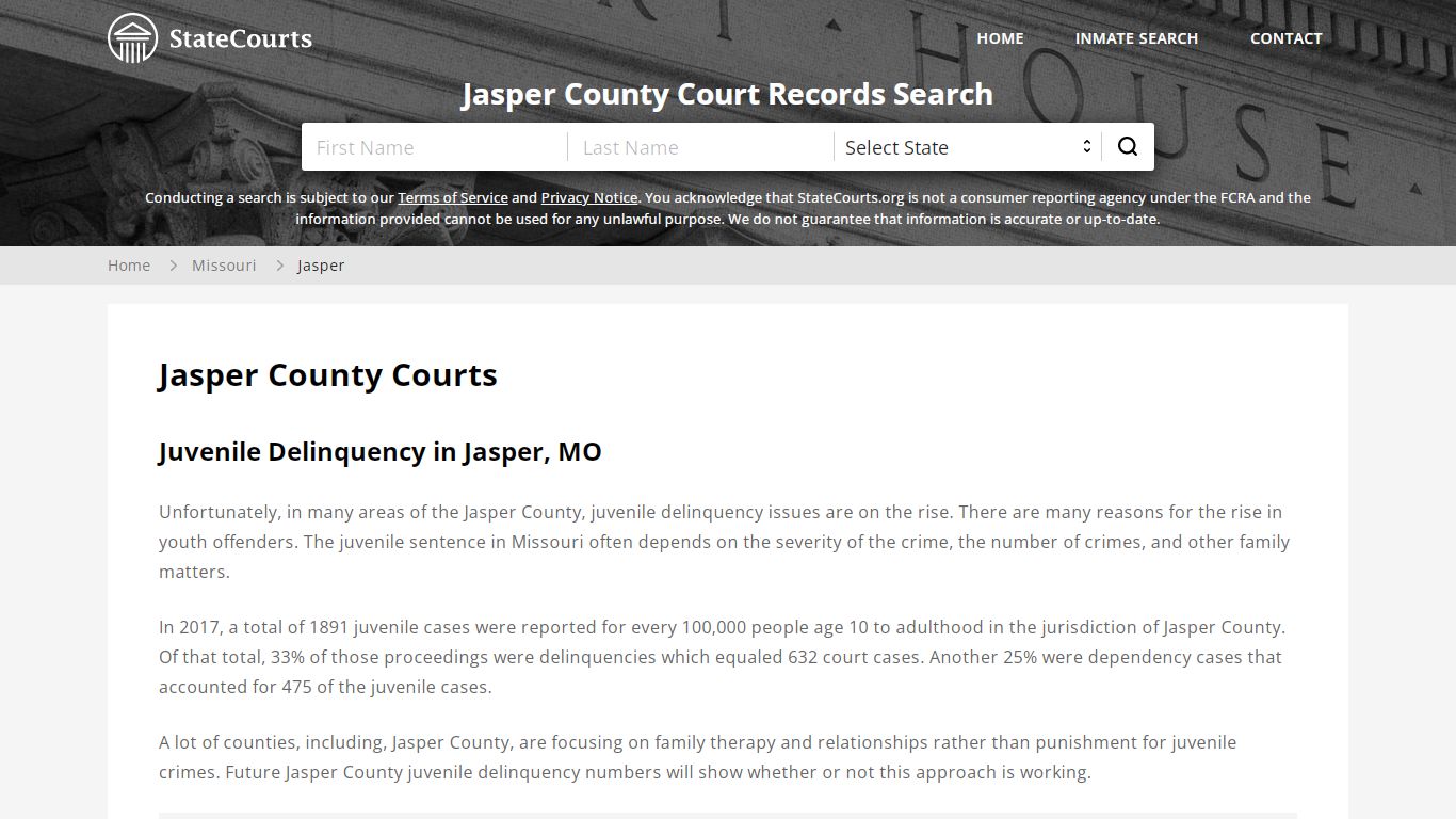 Jasper County, MO Courts - Records & Cases - StateCourts